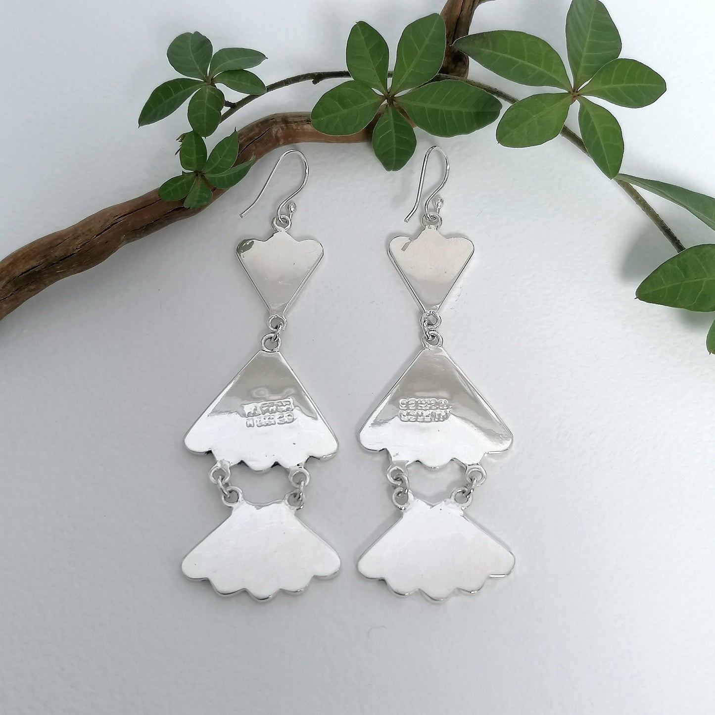 Art Deco Venus Goddess Earrings - Abalone Shell