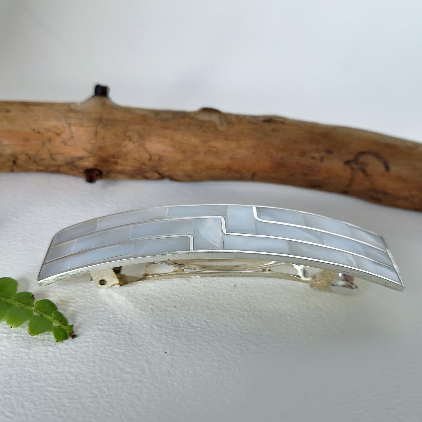 Mother of Pearl Art Deco Barrette