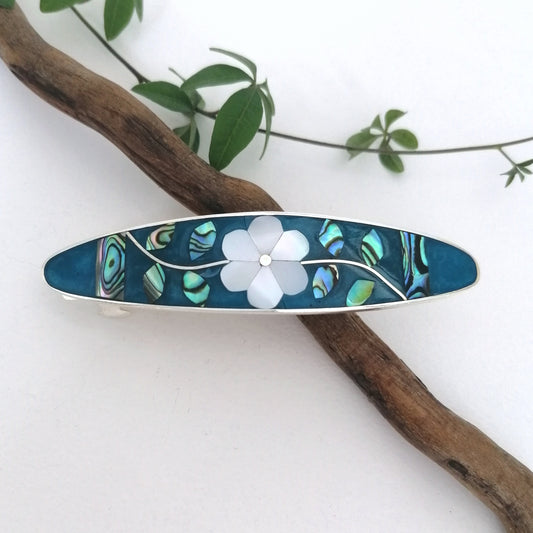 Mother of Pearl Flower Barrette