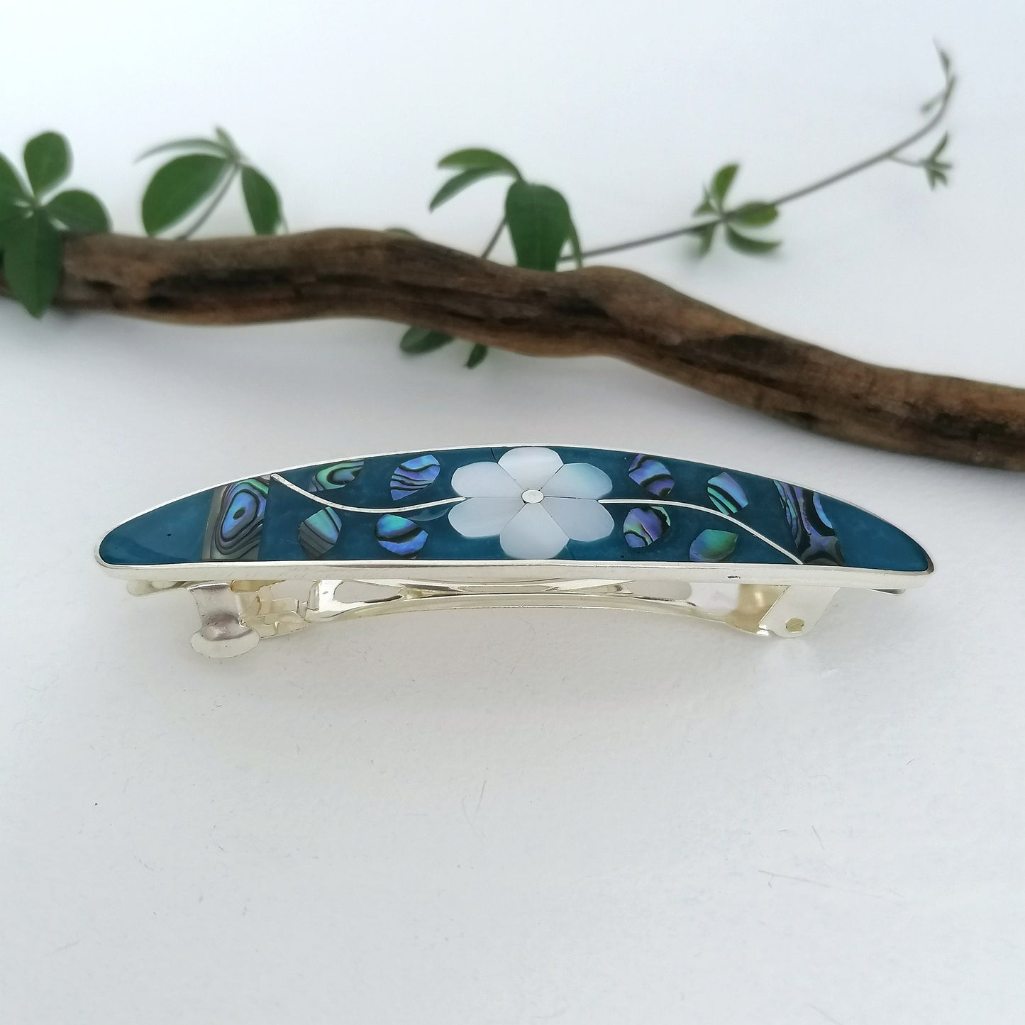 Mother of Pearl Flower Barrette