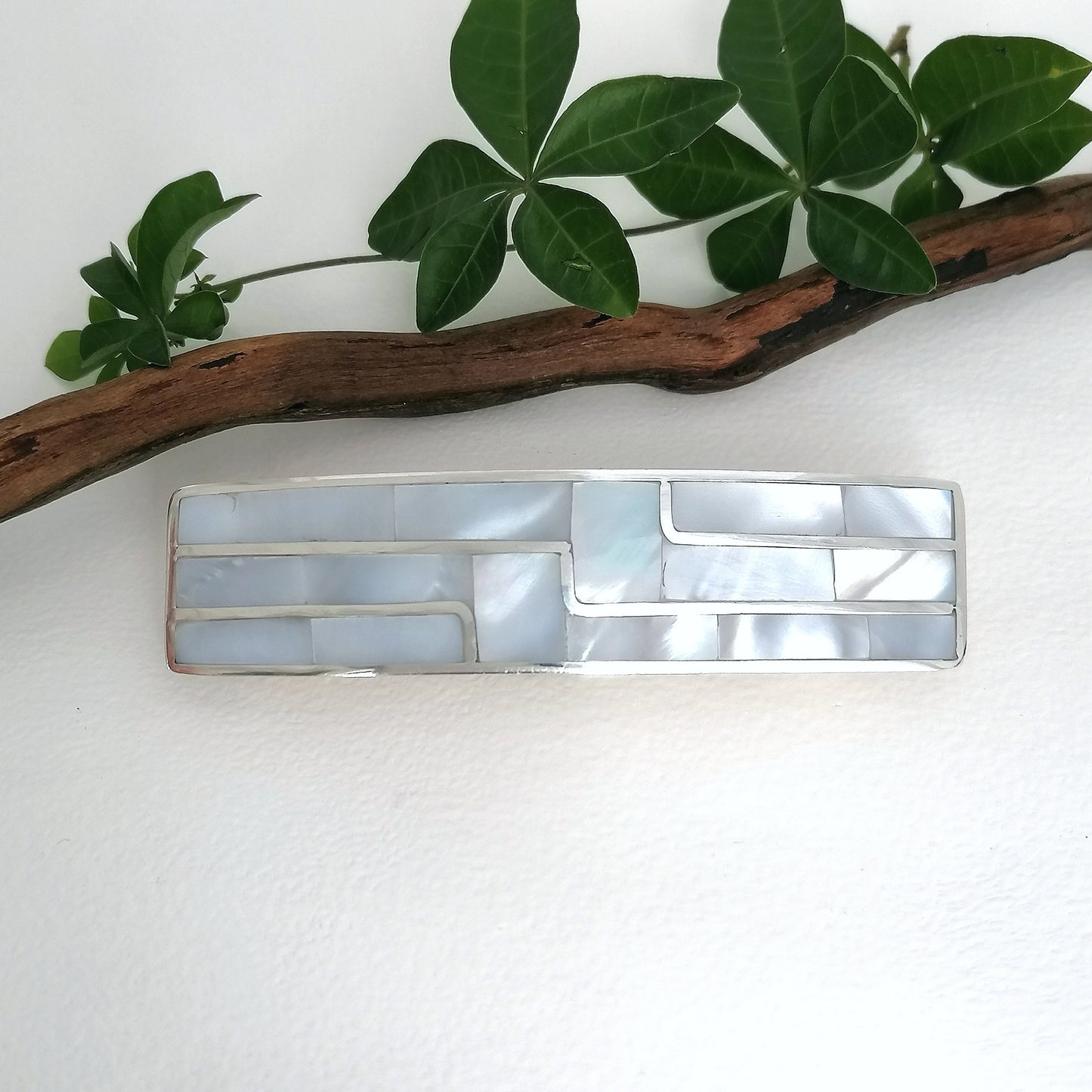 Mother of Pearl Art Deco Barrette