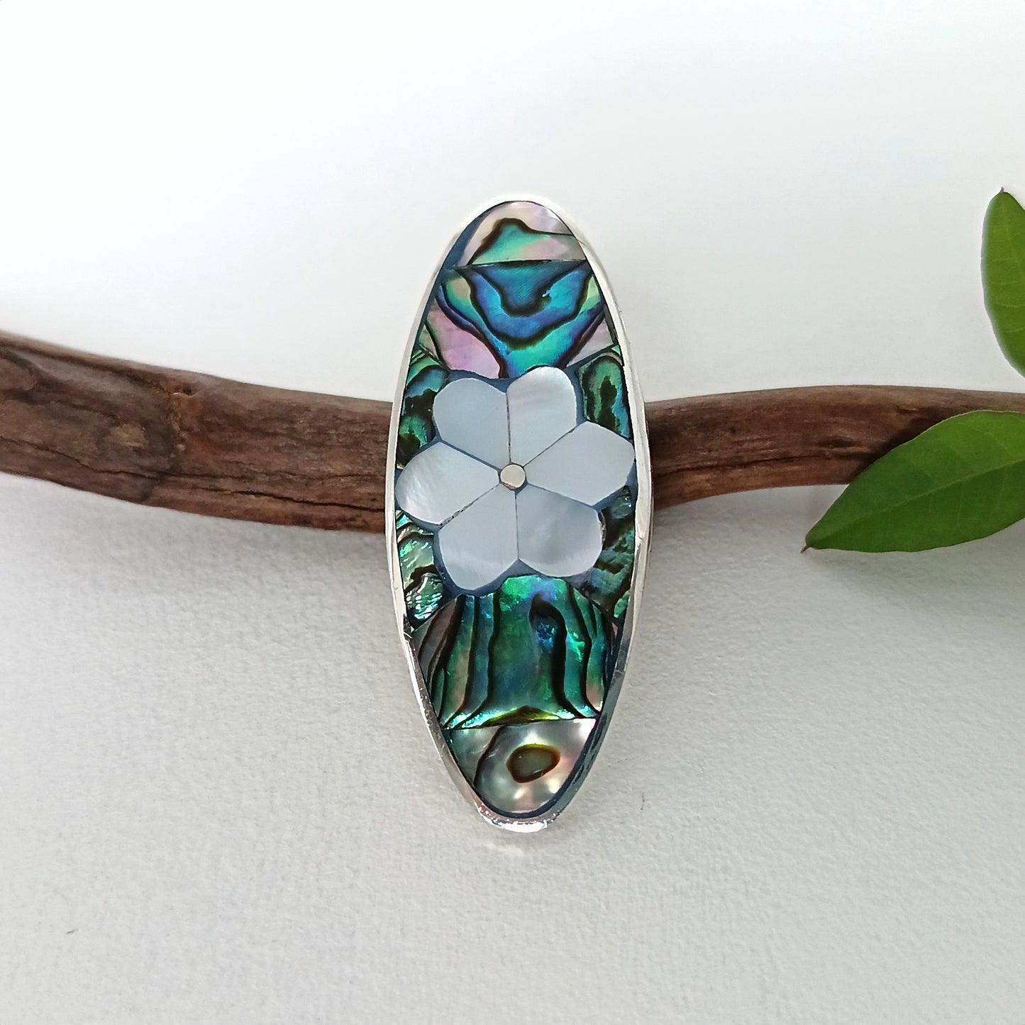Mother of Pearl & Abalone Mini Hair Barrette