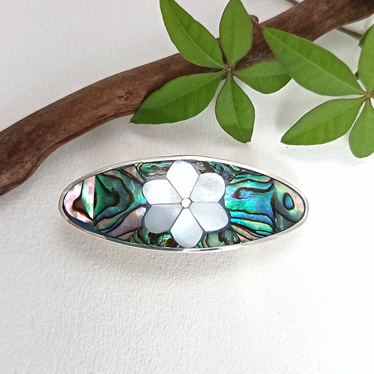 Mother of Pearl & Abalone Mini Hair Barrette