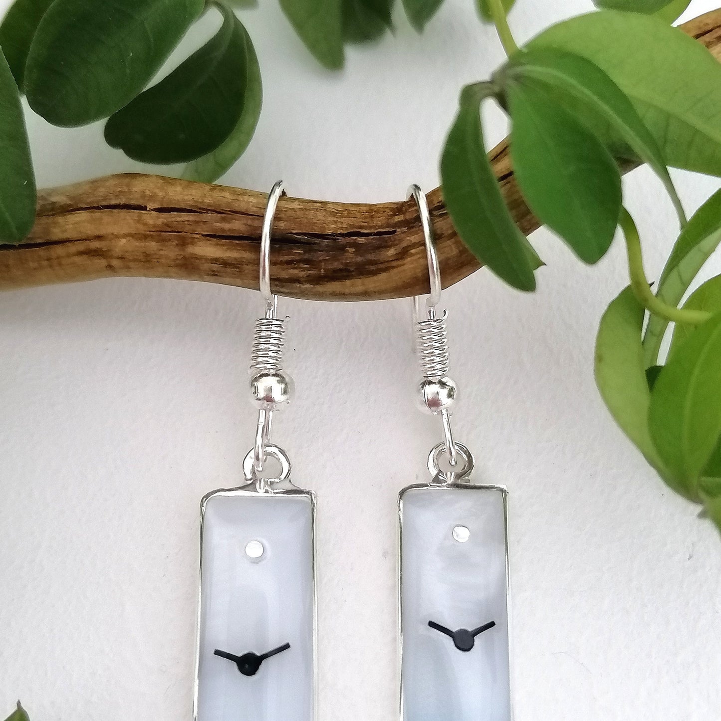 Beach Landscape Shell Inlay Earrings