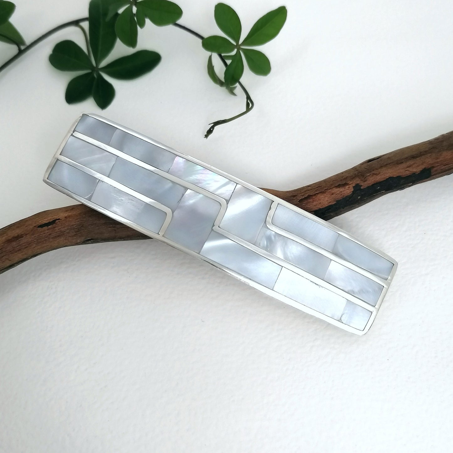 Mother of Pearl Art Deco Barrette